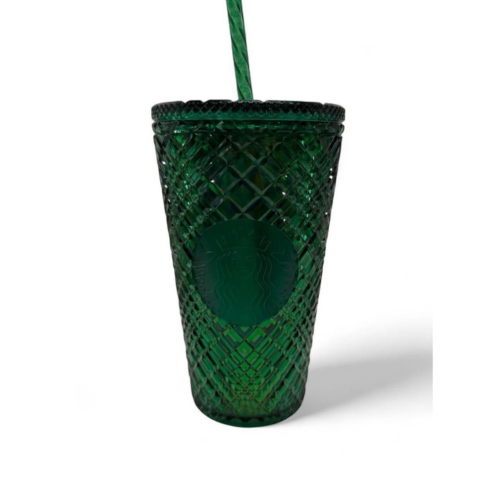 Starbucks Spring 2022 Emerald Green Jeweled Tumbler Grande 16 Oz